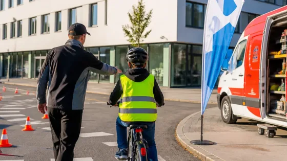 Gallneukirchen: Inklusives Radfahrsicherheitstraining stärkt Selbstständigkeit auf dem Arbeitsweg