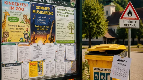 Neunkirchen informiert: Veranstaltungen, Abfuhrstörungen und erhöhte Waldbrandgefahr im August