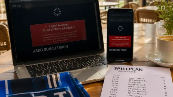 Traun: Schutzmechanismus auf oefb.at behindert Zugriff auf Vereinsinfos