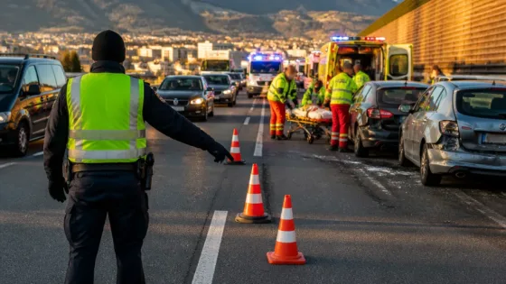 Unfall auf A12 bei Innsbruck: Sechs Personen nach Auffahrkollision ins Spital gebracht