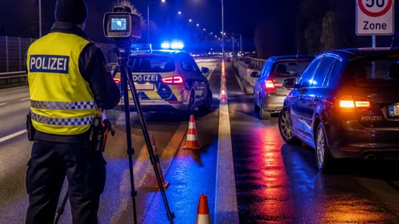 Zwei Pkw mit Tempo über 110 km/h auf B17: Eingriffe der Polizei in Wiener Neustadt