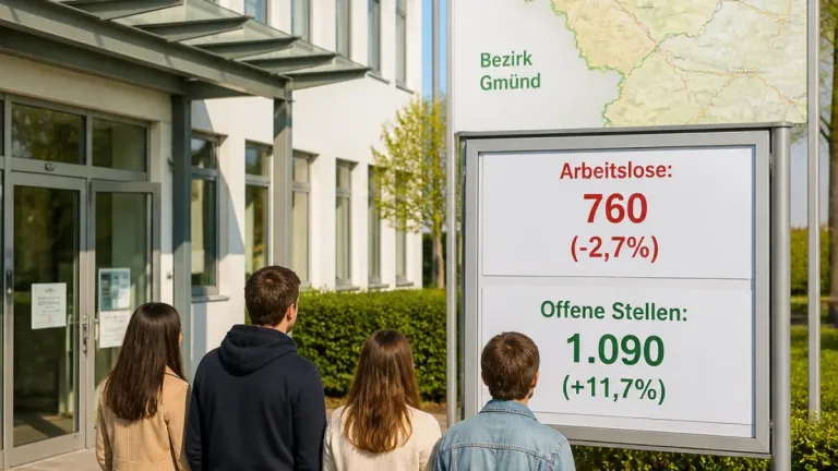 Arbeitsmarkt: Arbeitslosigkeit im Bezirk Gmünd gegen den Landestrend rückläufig