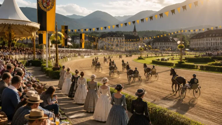 Bad Ischl: Kaiser-Franz-Joseph-Trabrennen und kaiserliches Programm auf der Trabrennbahn
