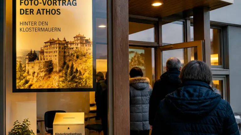 Bildervortrag über den Berg Athos in Lienz: Eindrücke, Religion und Hilfe für Bethlehem
