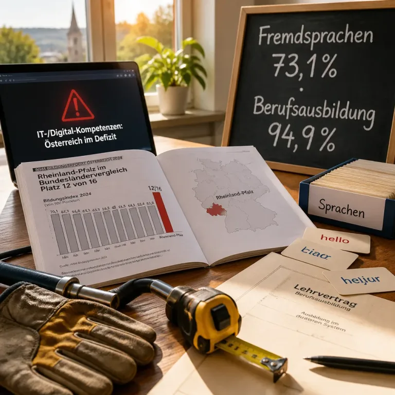 Bildungsmonitor 2026: Rheinland-Pfalz punktet bei Fremdsprachen und Berufsausbildung, schwächelt bei Forschung und IT