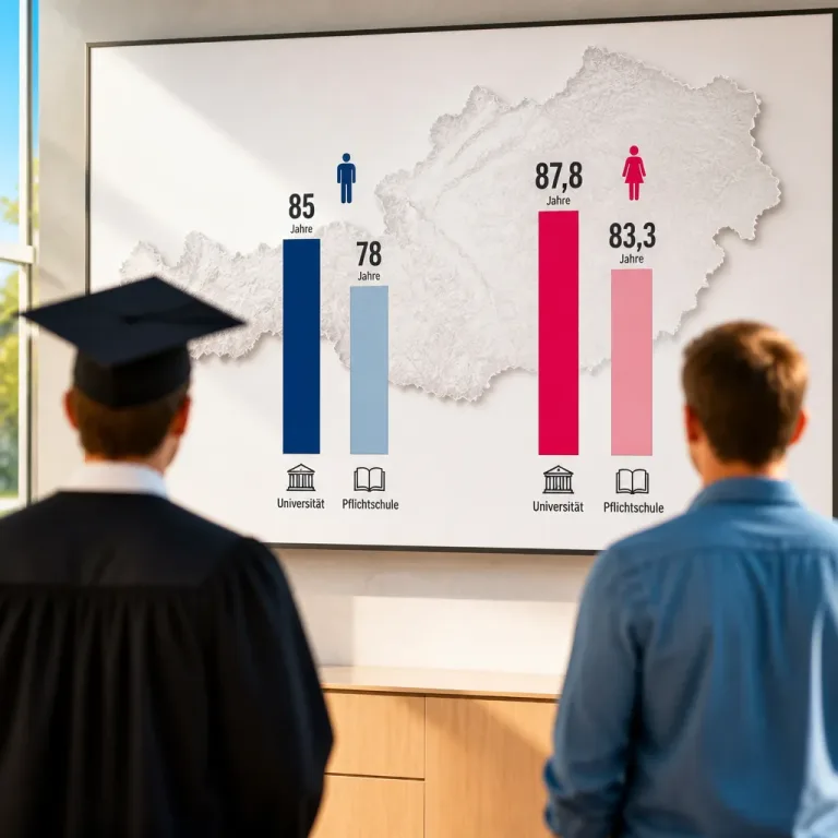 Höheres Bildungsniveau geht in Österreich mit deutlich längerer Lebenserwartung einher