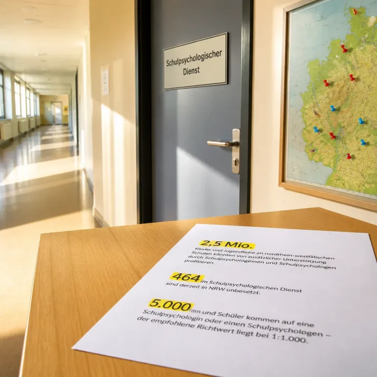 NRW: Ein Schulpsychologe kommt rechnerisch auf rund 5.000 Schüler – Versorgungsdefizit bleibt