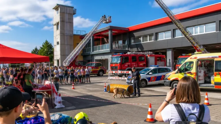 Blaulichttag in Deutsch‑Wagram zeigt Einsatzalltag von Feuerwehr, Polizei, Rettung und Suchhunden