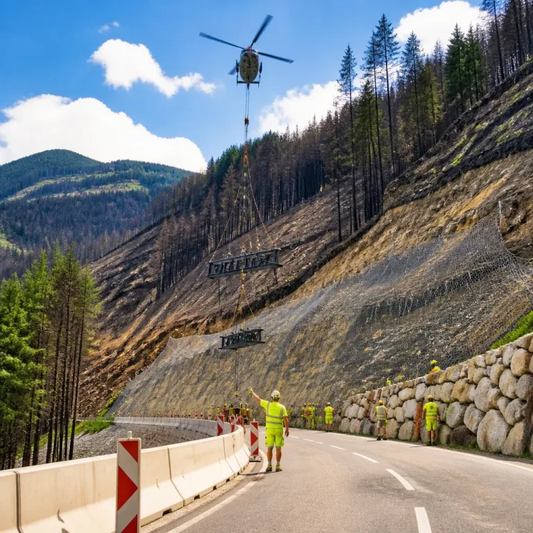 Vier Monate nach Lesachtal-Brand: Schutzbauten sichern Hänge und B111 gegen Erosion