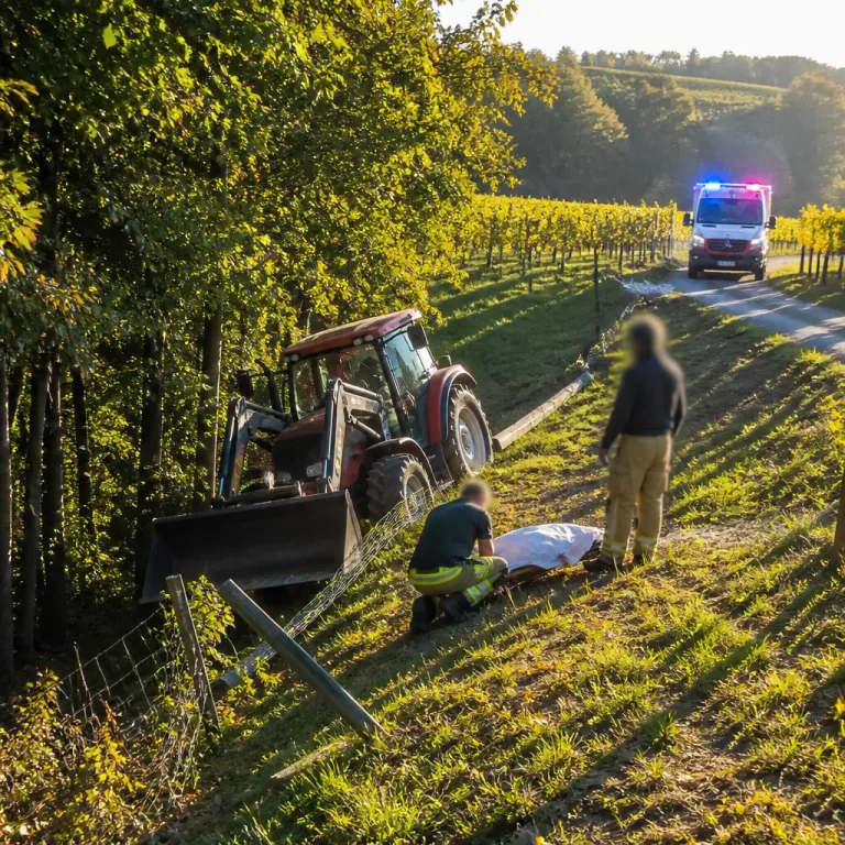 Traktor gerät außer Kontrolle: 51‑jährige Frau bei Weingarten in Steiermark verletzt