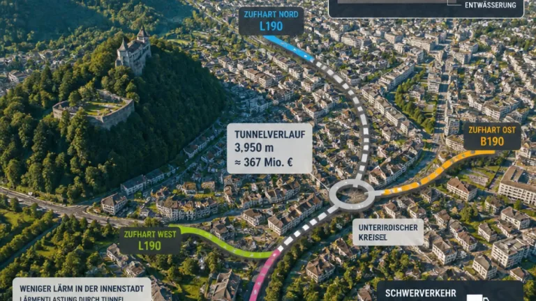 Feldkirch plant Stadttunnel bis 2030: 3,95 km, 367 Mio. Euro und grenznahe Folgen