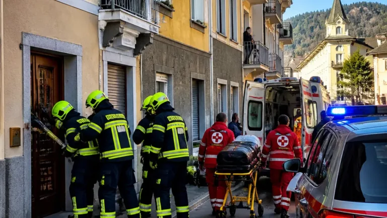 Feuerwehr Bad Ischl öffnet Wohnungstür nach Unfallverdacht in Mehrparteienhaus