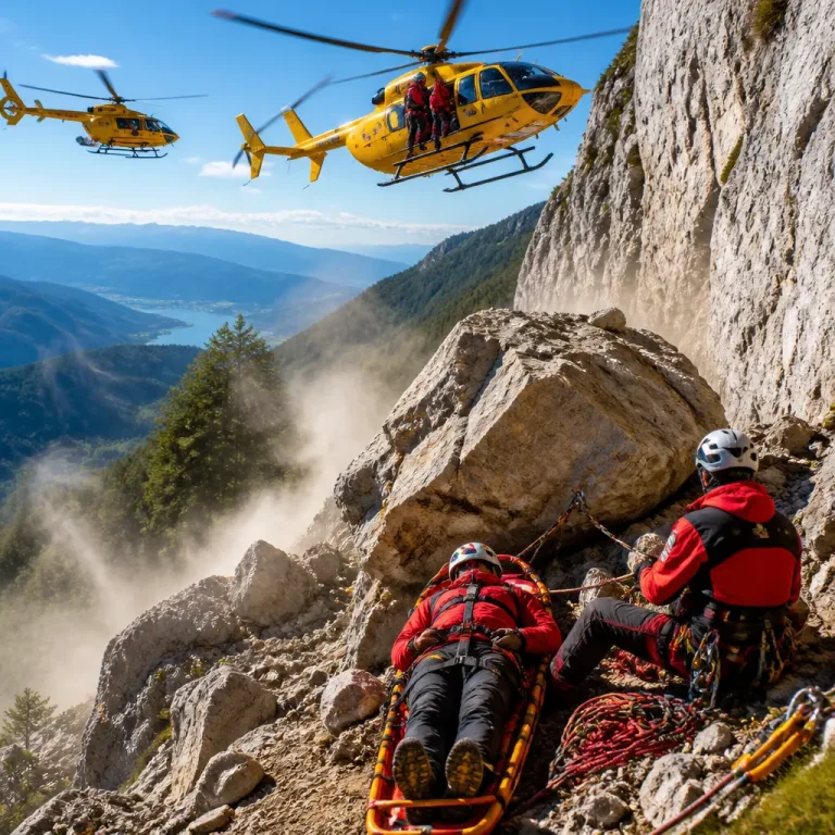 Steinschlag im Wilden Kaiser: Kletterer schwer verletzt, Hubschrauber im Einsatz