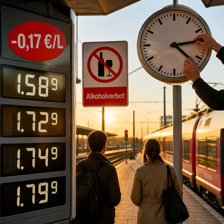 Oktober bringt Tankrabatt, Alkoholverbot an Bahnhöfen und Rückkehr zur Winterzeit