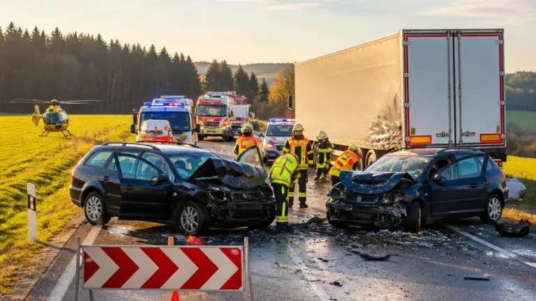 Frontalzusammenstoß auf LB 36 bei Zwettl: Zwei Frauen schwer verletzt, Straße gesperrt