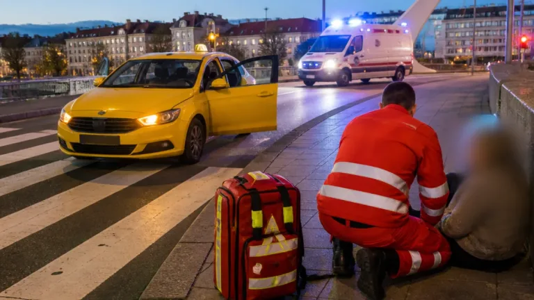 Fußgängerin bei Graz auf Schutzweg von Taxi erfasst – Sanitäter leistete Erste Hilfe