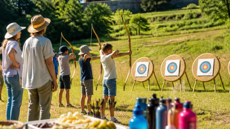 Gallneukirchen: Bogenschießen bei den Ferienspielen begeistert Kinder am Schloss Riedegg