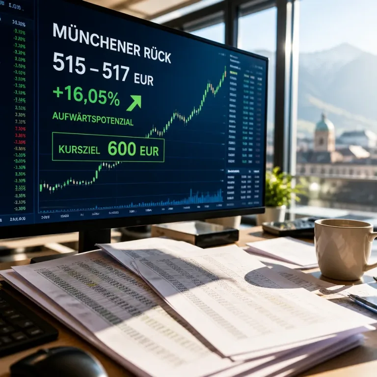 Jefferies belässt Munich Re auf „Hold“ mit Kursziel 600 Euro – Aktie zeigt moderates Aufwärtspotenzial