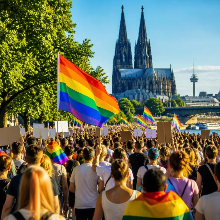 Tausende in Köln demonstrieren Solidarität mit queerer Community nach CSD-Anschlag