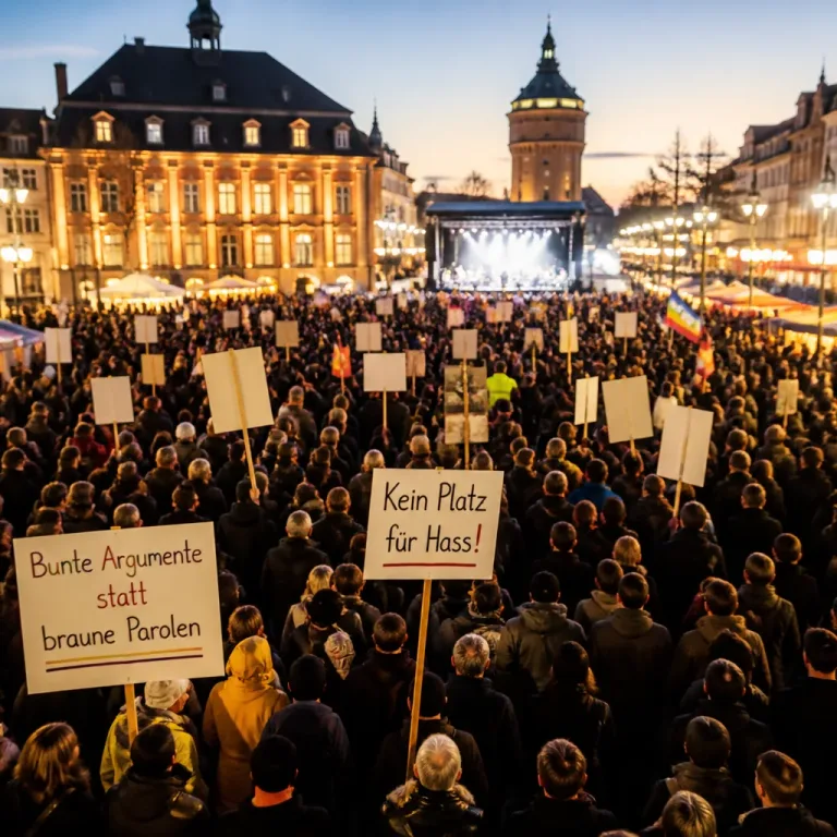 Mehrere Tausend demonstrieren in Mannheim gegen Rechtsextremismus nach AfD-Erfolgen