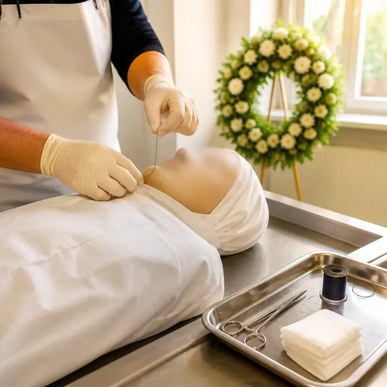 Warum Bestatter verstorbenen Menschen manchmal den Mund zunähen — anatomische und würdige Gründe