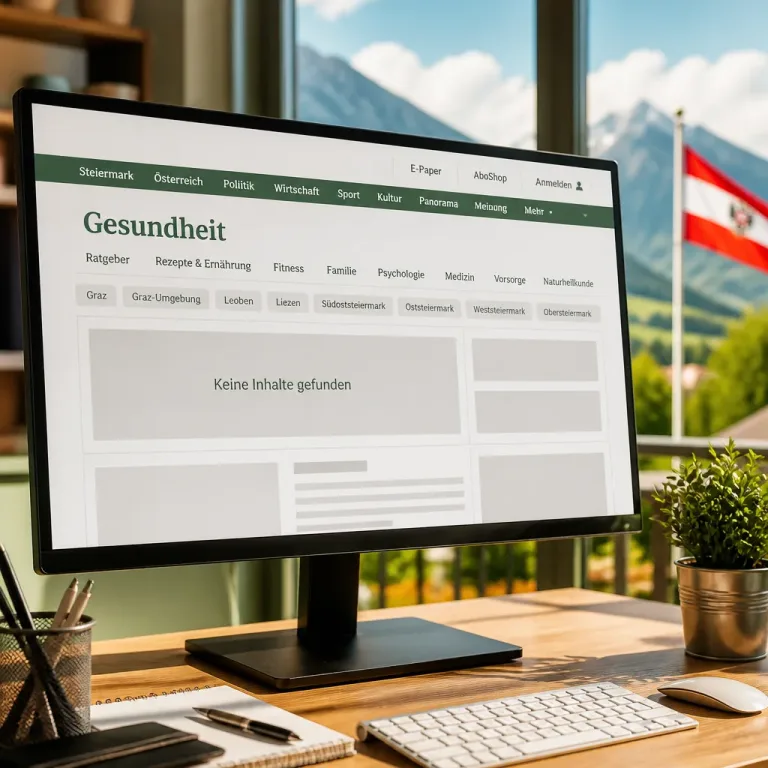 Online-Auftritt im Gesundheitsressort zeigt vorwiegend Menüstruktur statt Inhalte