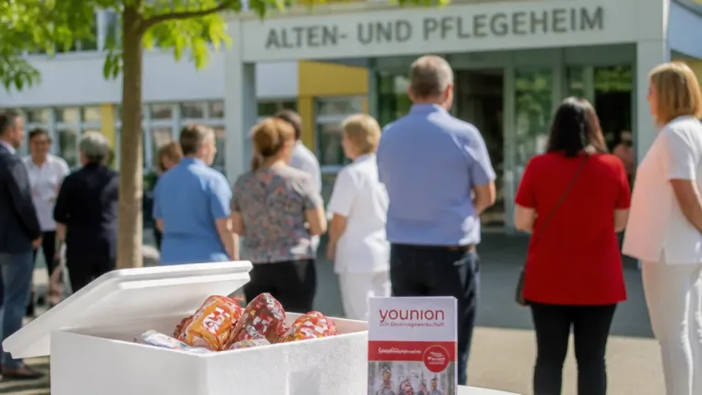 Gewerkschafts‑Eisaktion in Perg: Anerkennung für Pflegekräfte und direkte Gespräche vor Ort