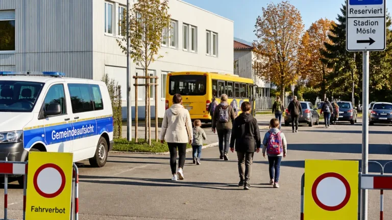 Götzis: Neue Verkehrsregel rund um Ausweichschule in der Altacher Straße tritt mit Schulbeginn in Kraft