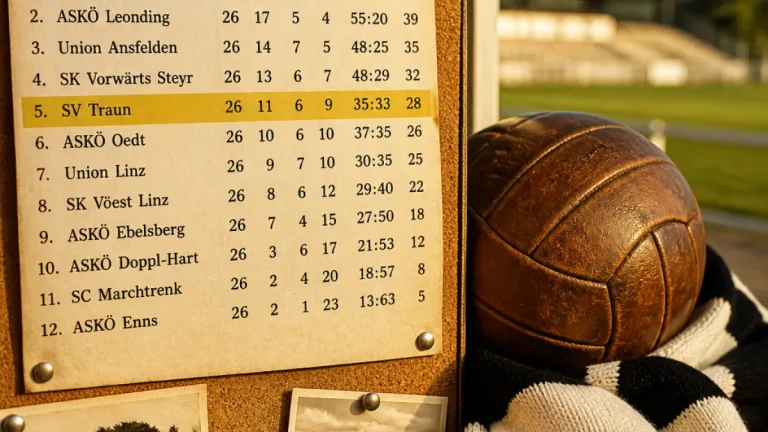 Historischer Einblick: SV Traun in der Oberösterreich-Liga 1975/76