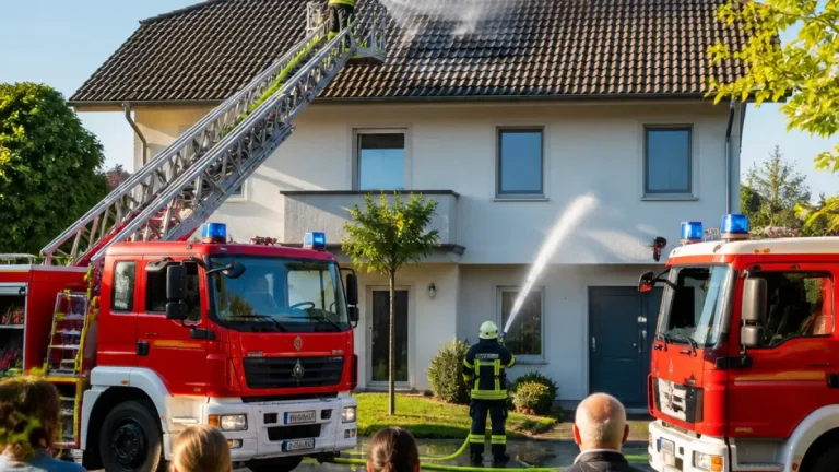 Kabelbrand in Traun: Zwei Feuerwehren löschen kleinen Brand im Dachbereich