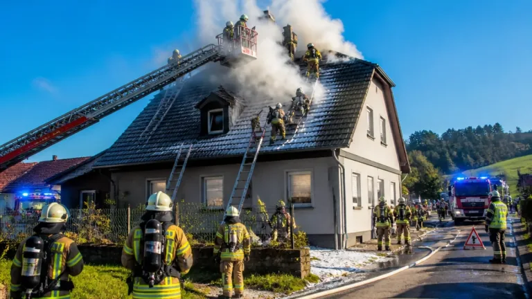 Kaminbrand greift auf Dachstuhl über: Einsatz am Steinerberg in Völkermarkt