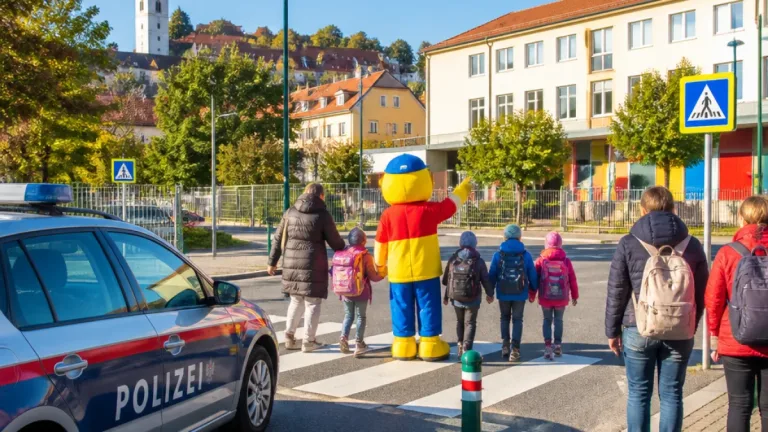 Korneuburg: Sicherheit zum Schulbeginn – „Bitte nicht in die Klasse fahren!“