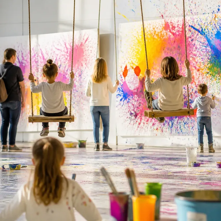 KinderKunstLabor St. Pölten eröffnet interaktive Schau mit Schaukeln statt Staffeleien
