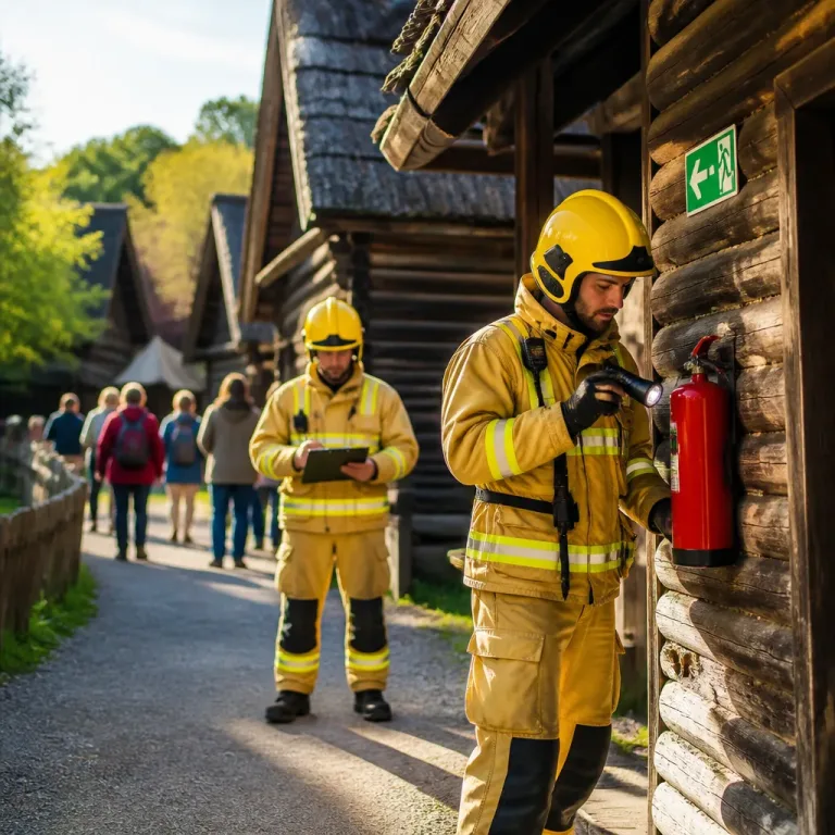 Feuerwehr überprüft Brandschutz im Kultur- und Tourismusdorf der 54 ethnischen Gruppen Vietnams