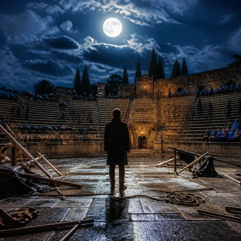 Stürmischer Start für "Herr Teufel Faust": Vollmond, Unwetter und 24 Stunden Verspätung im Amphitheater