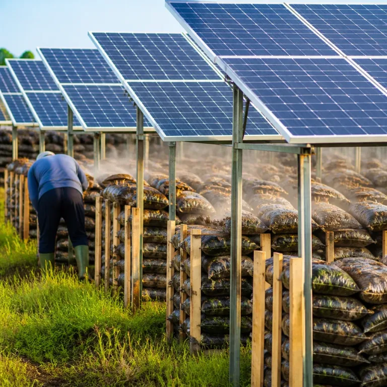 Pilze unter Photovoltaik: Wie Solarflächen zur zweiten Ernte werden