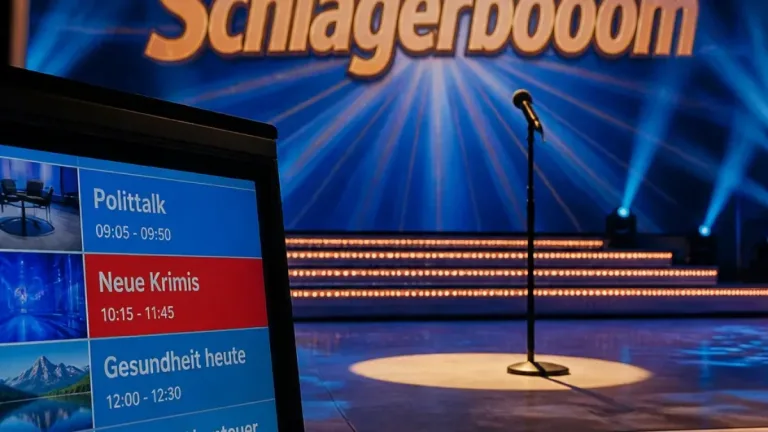 TV-Überblick: Absage beim „Schlagerbooom“, ARD-Polittalk und neue Krimi-Highlights
