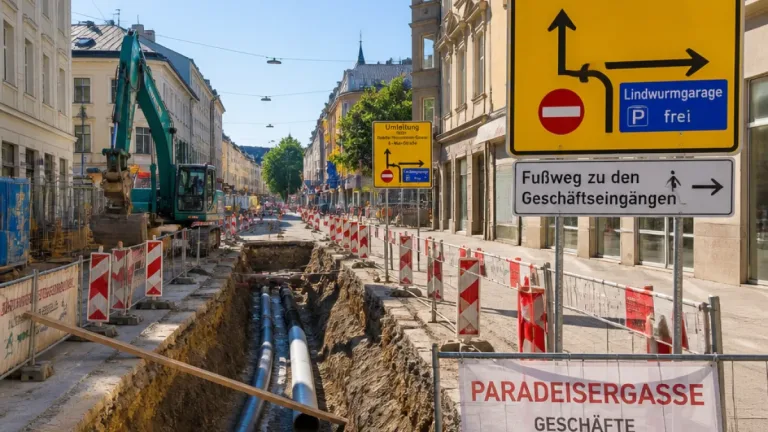 Längere Sperre der Paradeisergasse beeinträchtigt Klagenfurt: Umleitungen, Arbeiten, Zeitraum