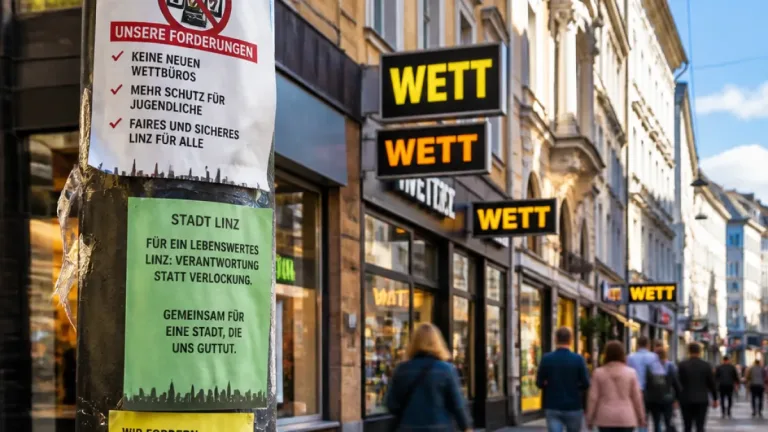 Linz: Stadt kritisiert Zunahme von Wettbüros – 89 Lokale gelten als Belastung