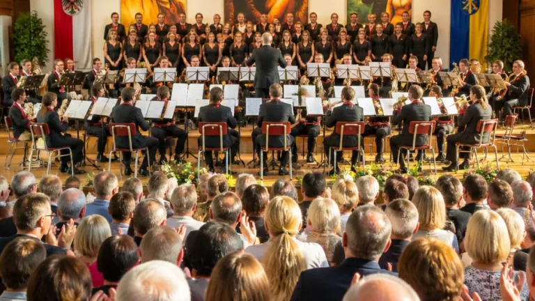 Mistelbach: Ausverkauftes Filmmusikkonzert eröffnet Stadtfest – Blasmusik und Chor begeistern