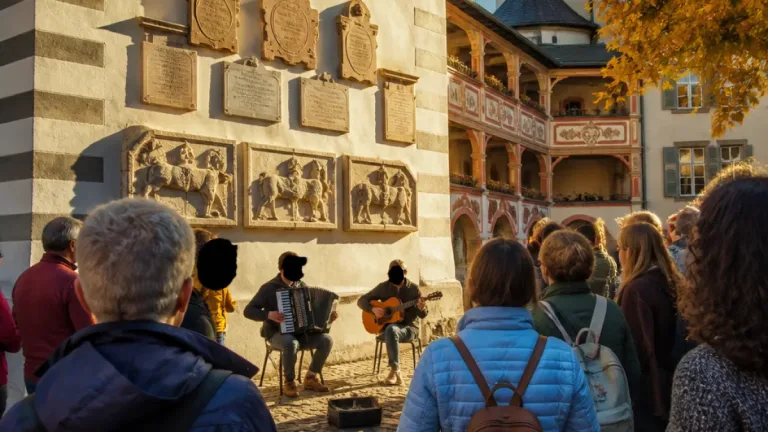 Musikalische Stadtführung in Hall in Tirol verbindet Geschichte und Mundartlieder