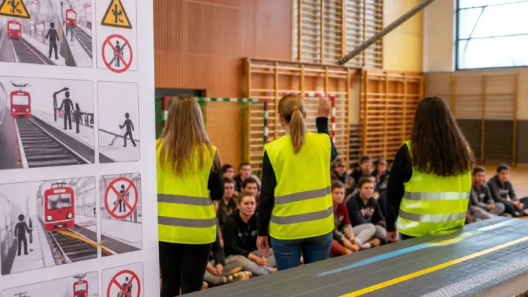 ÖBB-Sicherheitsvortrag sensibilisiert Schüler:innen in Neusiedl am See für Gefahren an Gleisen