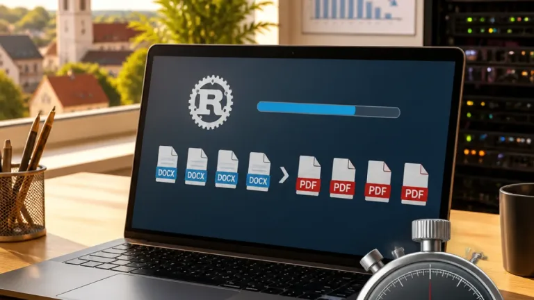 Rust: Neue Rust-Binärdatei dxpdf beschleunigt DOCX‑zu‑PDF-Konvertierung deutlich