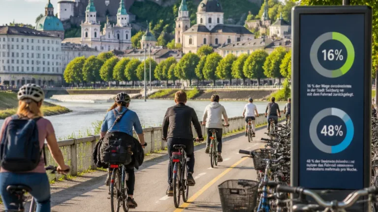Salzburg bei Alltagsradeln vorn: Westösterreich setzt auf Fahrrad und E-Bike