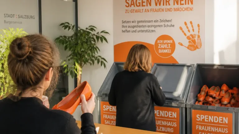 Salzburg startet Schuhsammlung für „Orange the World“: Zeichen gegen Gewalt an Frauen