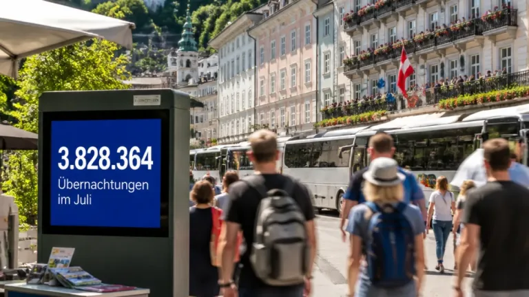 Salzburg verzeichnet neuen Tourismusrekord: Über 3,8 Millionen Nächtigungen im Juli