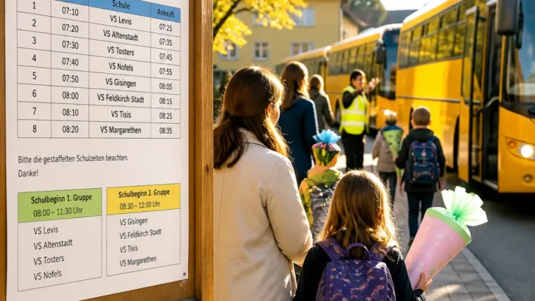 Schulstart in Feldkirch: Zeitpläne für Volksschulen und neuer Schülerbusplan gelten ab 14. September