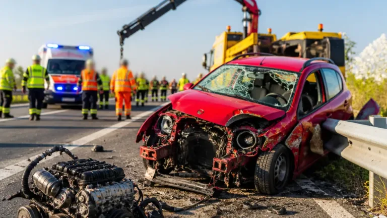 Schwechat: Schwerer Frontalcrash auf A4 – Motorblock aus Fiat gerissen
