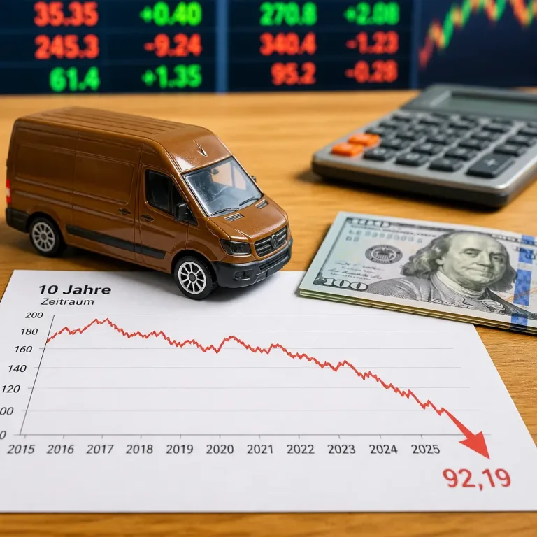 Wie ein 100‑Dollar‑Investment in United Parcel Service in zehn Jahren fast 8 % Verlust erzielte