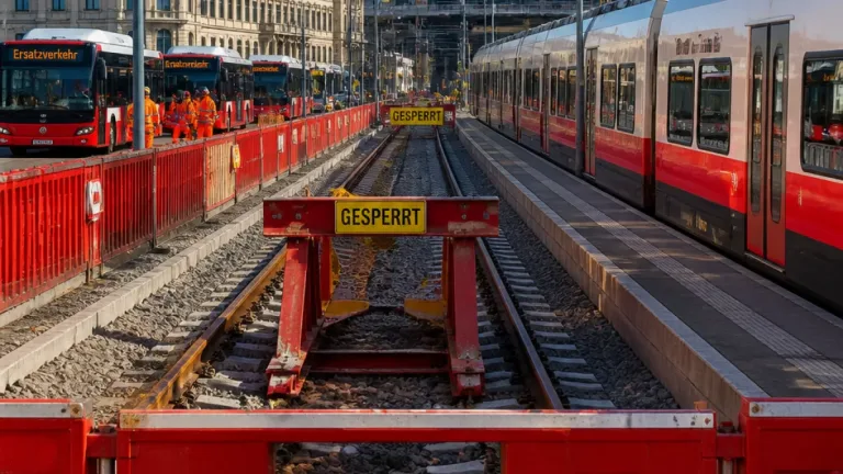 Sperre der S‑Bahn‑Stammstrecke beginnt planmäßig: Ein Jahr Unterbrechung zwischen Praterstern und Hauptbahnhof